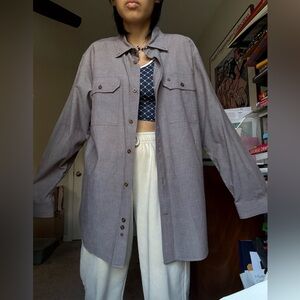 Carhartt men Utility shirt in Gray Purple tone L